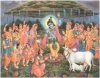 Krishna Lifting Govardhana Giri (Lord Krishna’s Miracle)