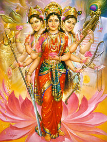Goddess Lakshmi Saraswati Parvati