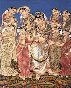 Lord Sri krishna with his 8 wives