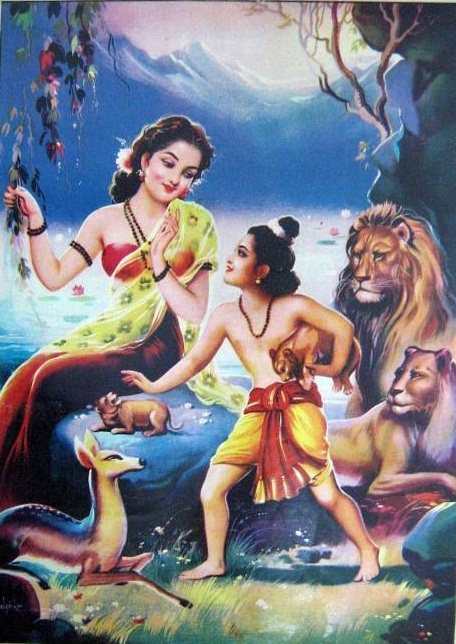 Bharata with Mother in the forest