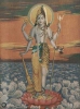 God appears as half Shiva and half Vishnu