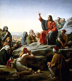 Jesus Christ teaching the prayer
