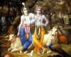 Krishna Balarama and a forest monster